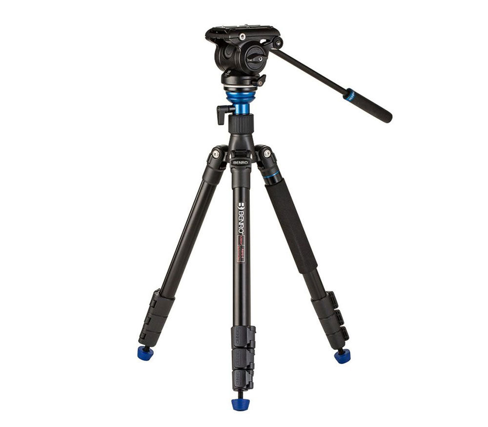 Штатив Benro Classic A2573F с видеоголовой S4PRO, клипсовые замки, алюминий