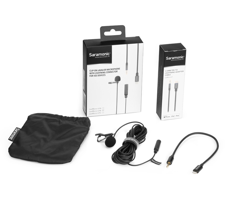Микрофон Saramonic LavMicro U1B, петличный, 3.5 мм TRS + Lighting