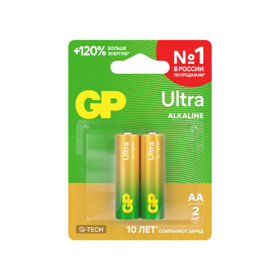 Батарейки GP Ultra AA, 2 шт.
