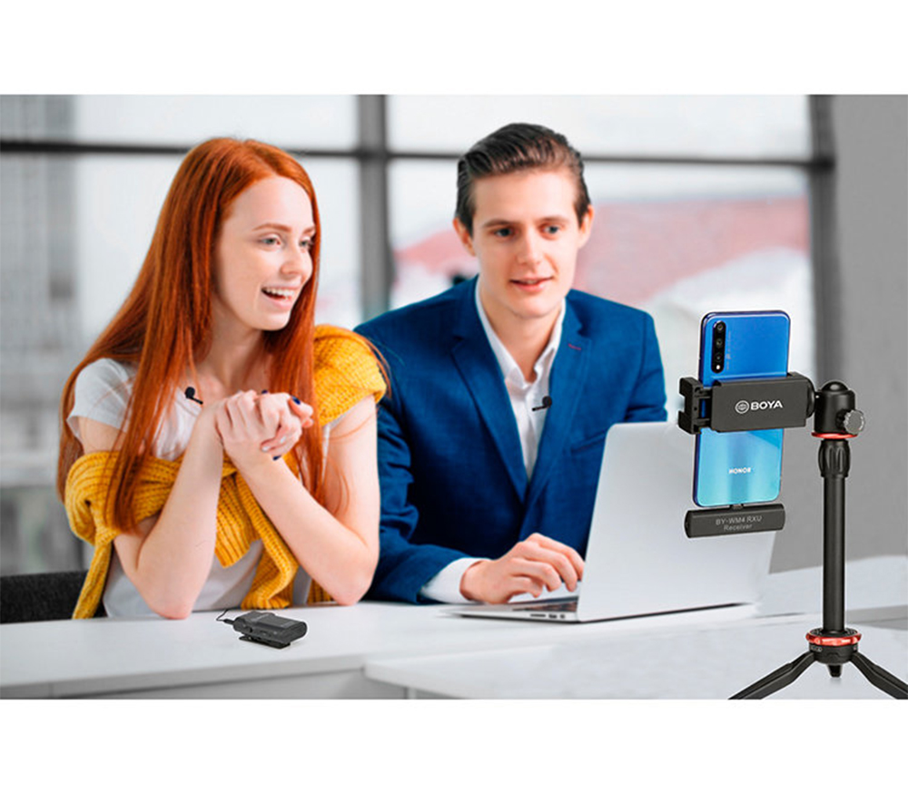 Беспроводная система Boya BY-WM4 Pro-К4, цифровая 2.4 ГГц, 2 канала, Lightning