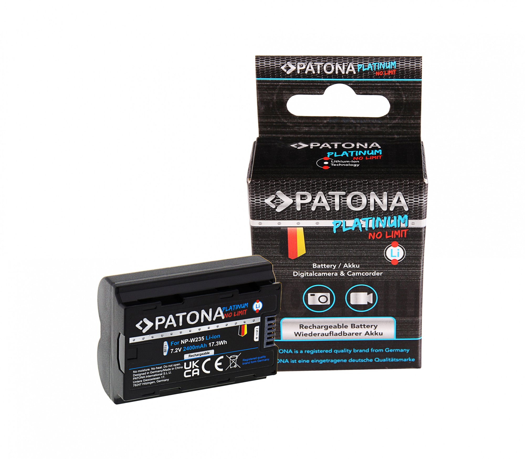 Аккумулятор Patona 1339 Platinum NP-W235, 2400 мАч