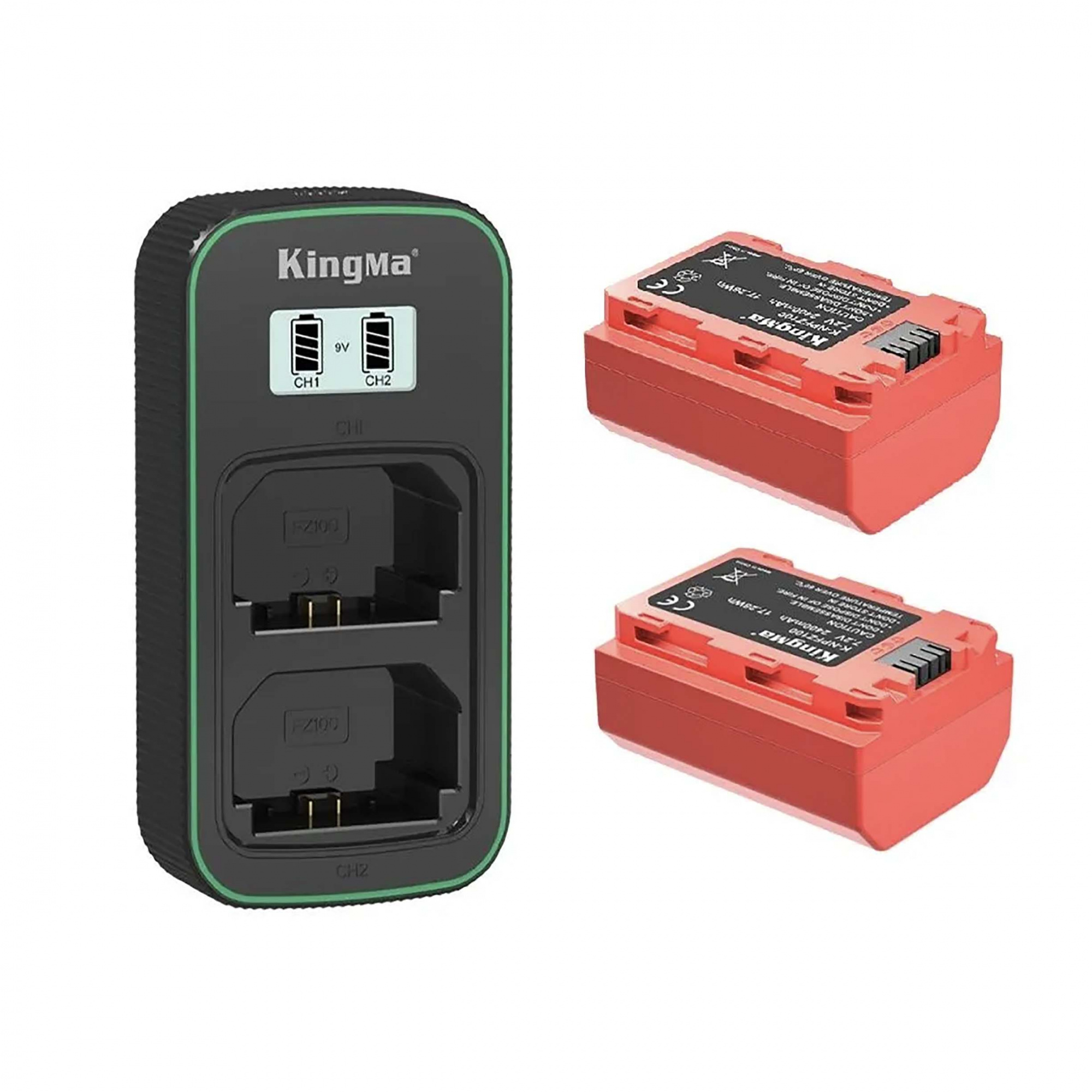 Зарядное устройство Kingma BM058Q + 2 аккумулятора NP-FZ100 2400 мАч