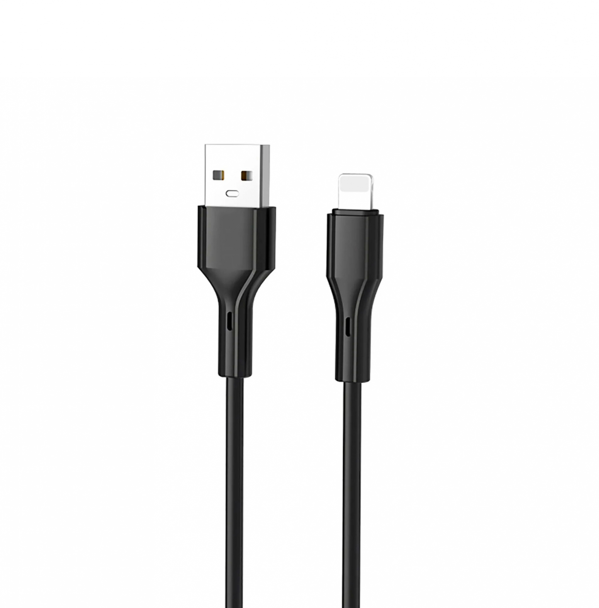 Кабель Aksberry X155, USB-A - Lightning, 2.4A, длина 1 м, цвет: черный