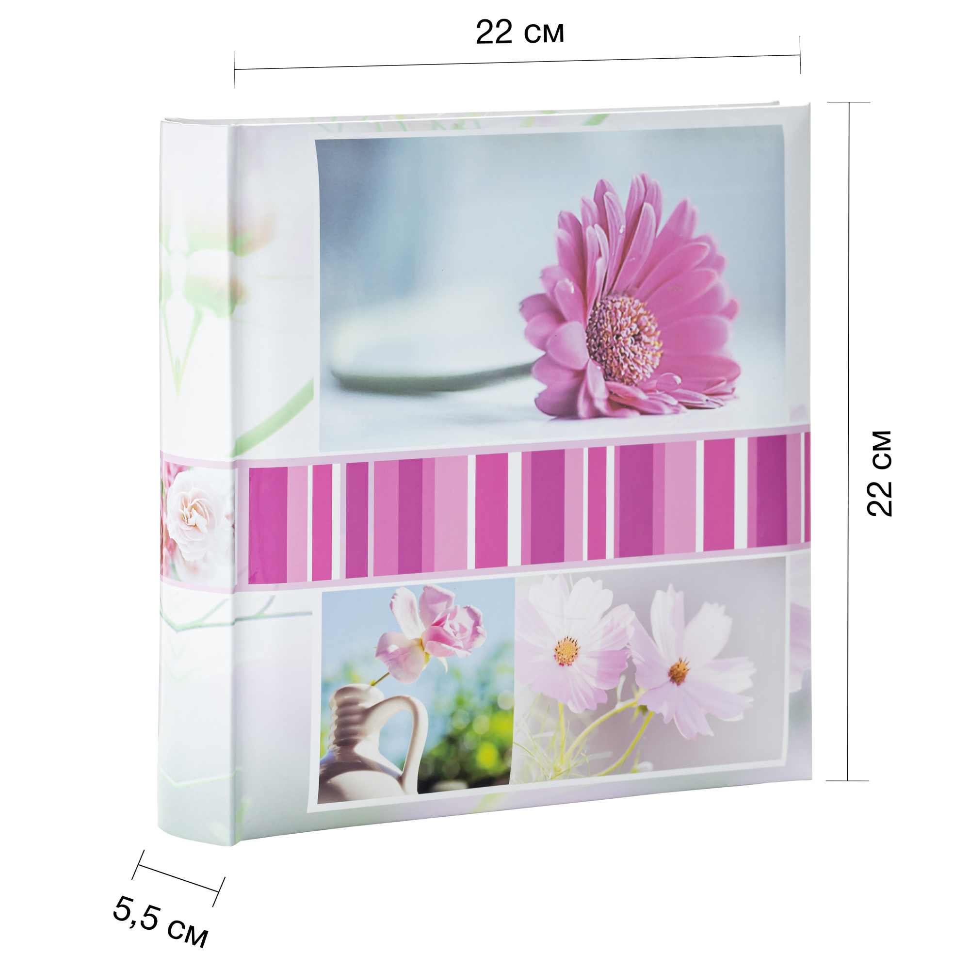 Фотоальбом Fotografia 10x15 см 200 фото, книжный переплет, «Цветы», FA-BBM200-306