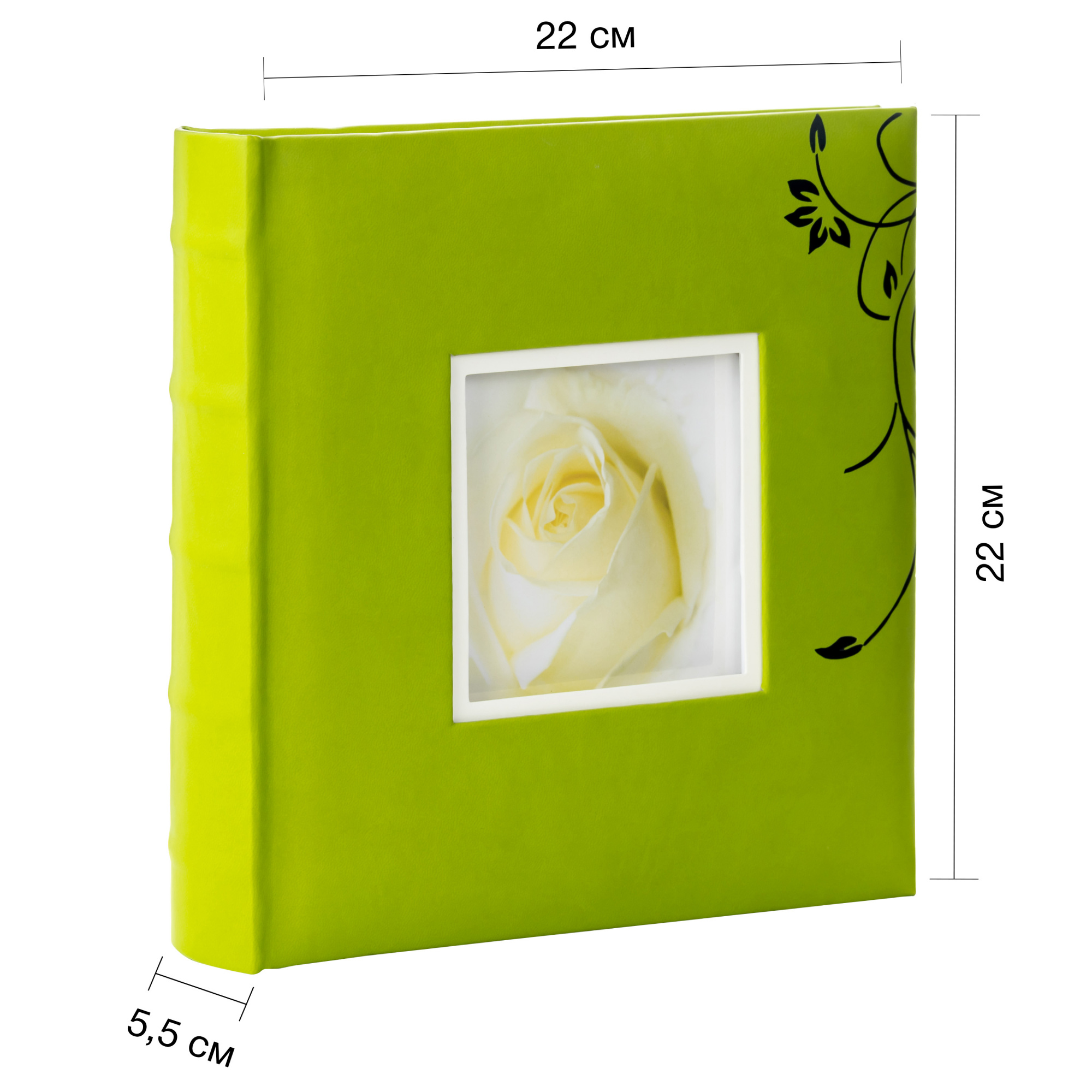 Фотоальбом Fotografia 10x15 см 200 фото, книжный переплет, «Цветы», FA-EBBM200-812