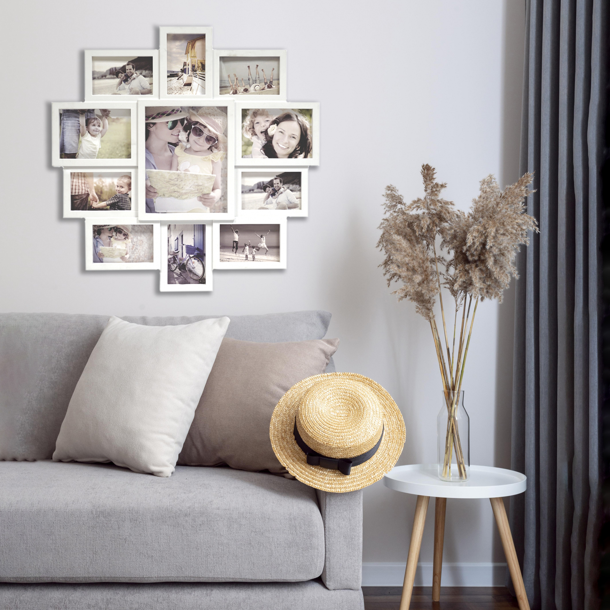Мультирамка Fotografia на 11 фото (8х 10х15 + 2х 13х18 + 20х25 см), белая