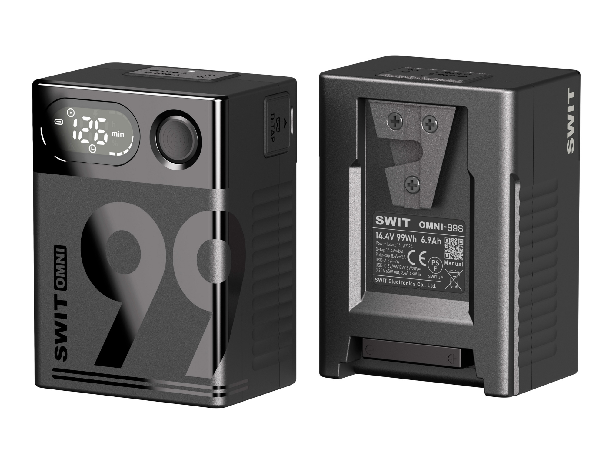 Аккумулятор SWIT OMNI-99S V-Mount, D-Tap, USB-C, USB-A, 99 Втч