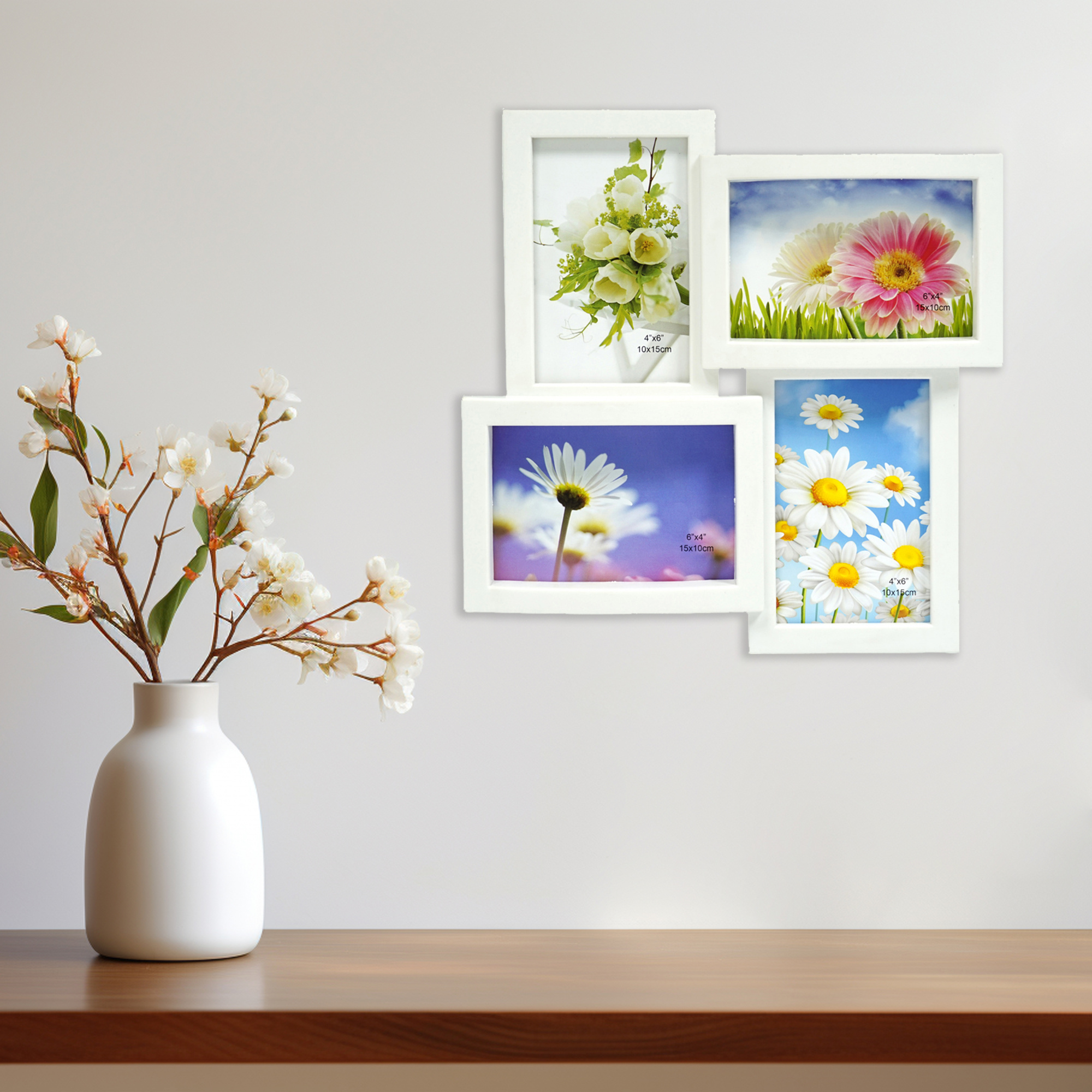 Мультирамка Fotografia на 4 фото 10х15см (FFC-1003) белый