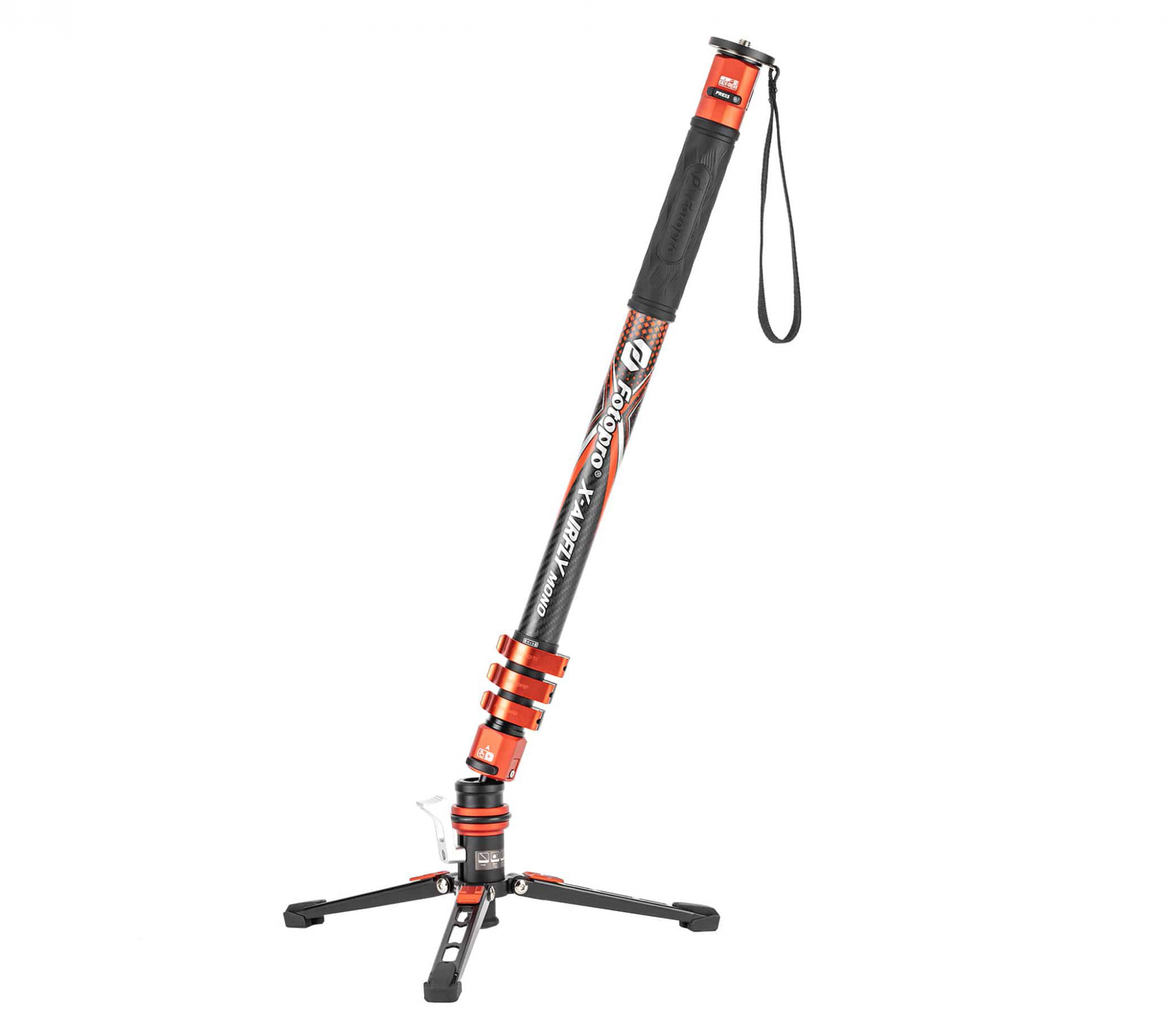 Монопод Fotopro X-Airfly Mono Orange, карбоновый, до 10 кг