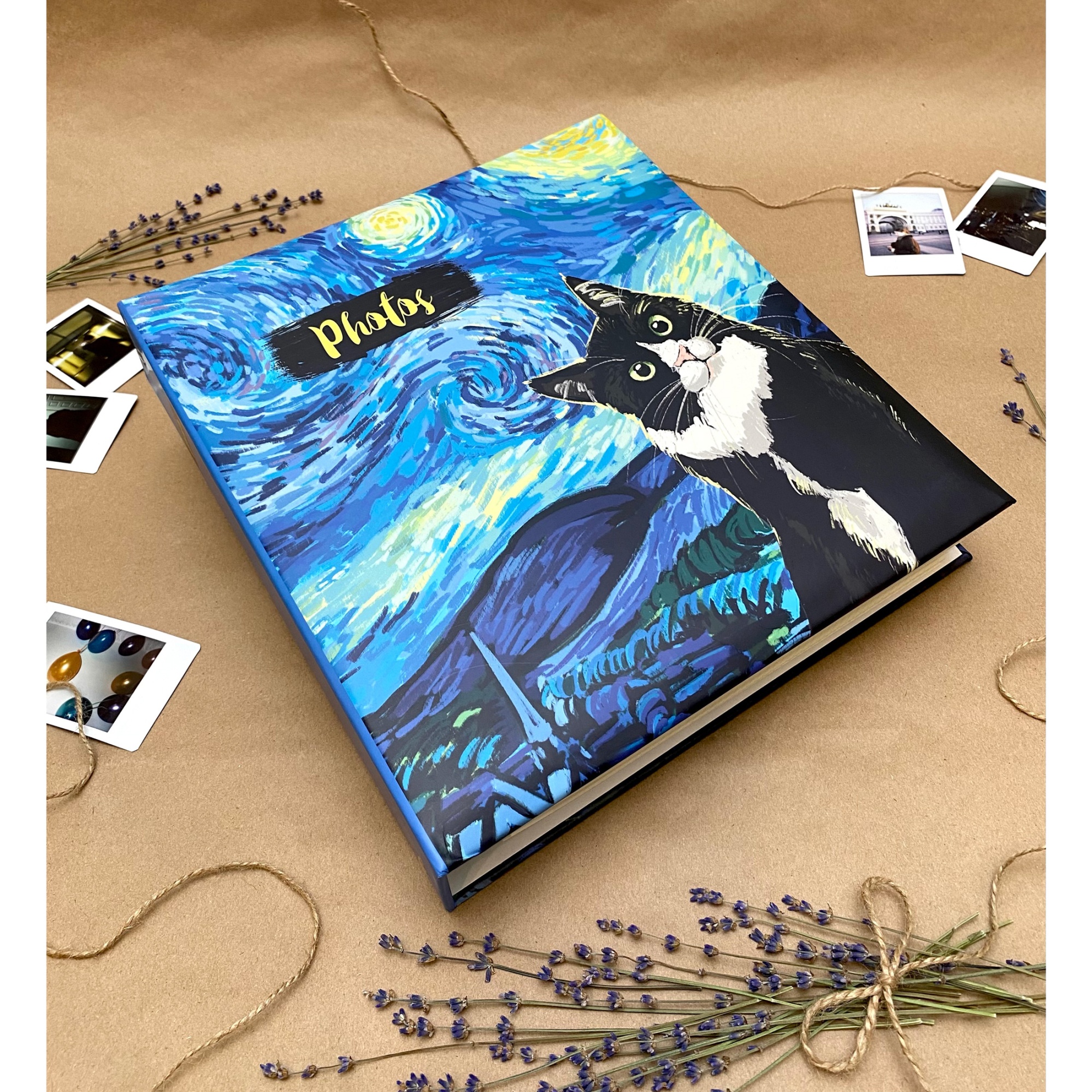 Фотоальбом Полином магнитный, 50 листов, 23х28см - «VVG» Van Gogh style 1