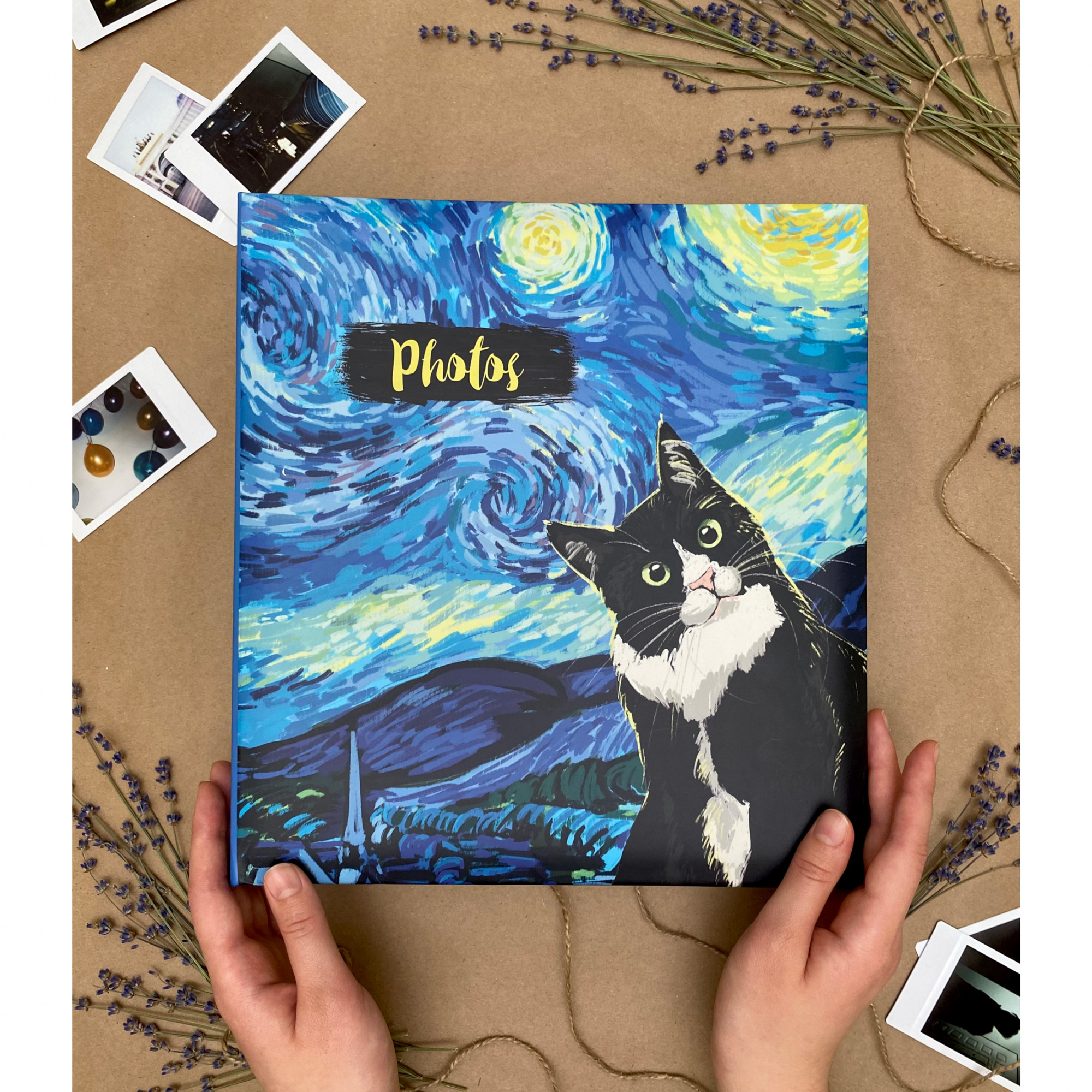 Фотоальбом Полином магнитный, 50 листов, 23х28см - «VVG» Van Gogh style 1